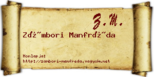 Zámbori Manfréda névjegykártya